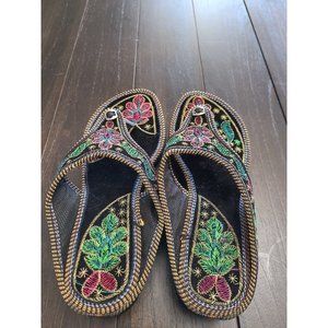 Women Jutti Traditional Punjabi Mojari Khussa Sandle US Style Designer Slippers